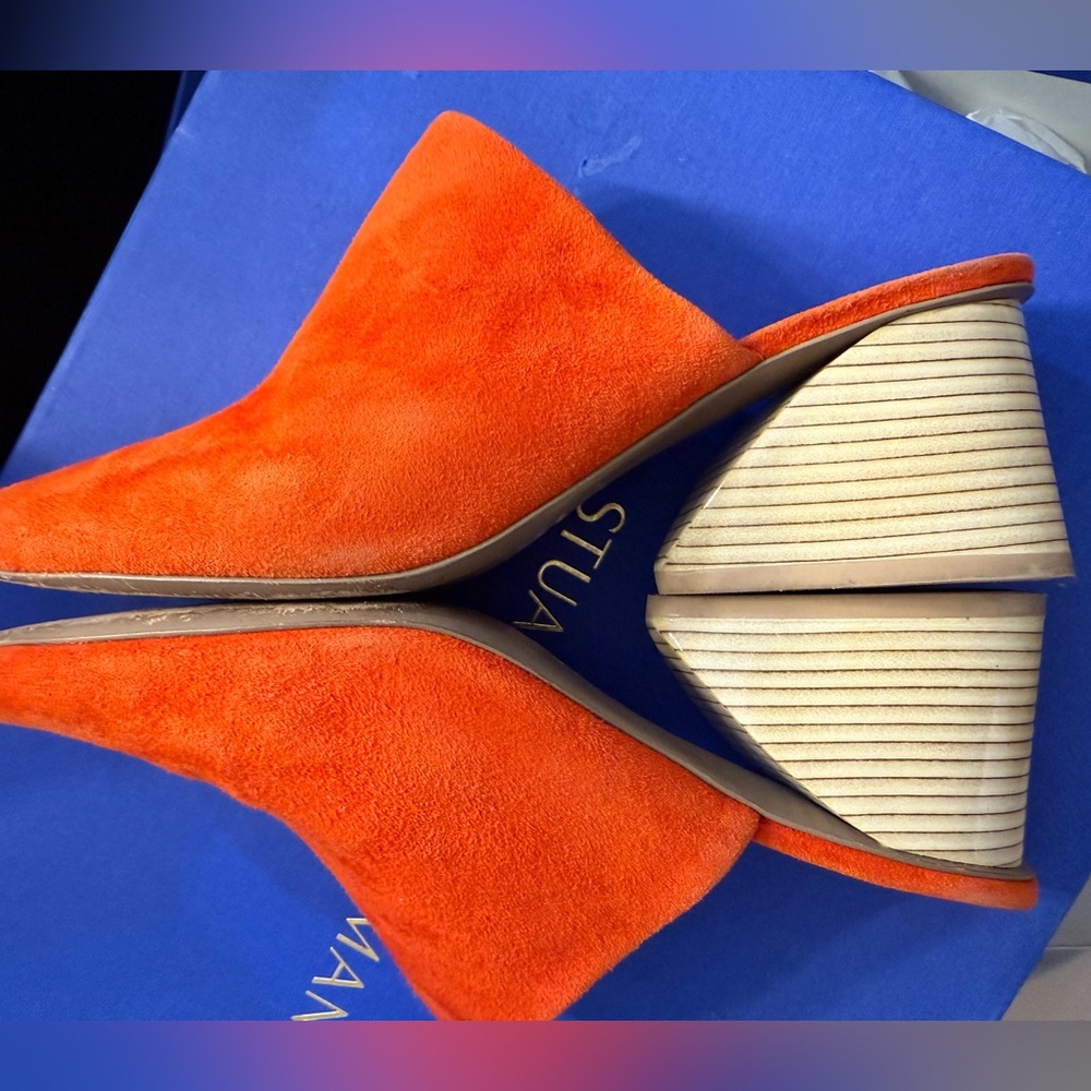 Mercedes Castillo Orange Suede Women's Mules